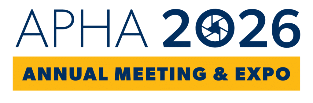 APHA 2026 logo with a camera shutter icon in the zero, and a yellow banner reading 'Annual Meeting & Expo'